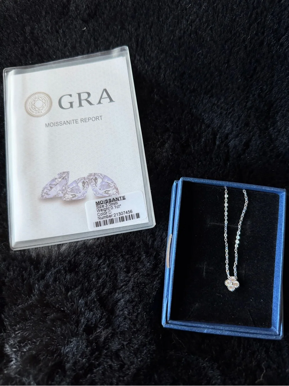 Moissanite Pendant Necklace in Silver Tone